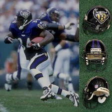 1996-98 BALTIMORE RAVENS GAME USED/ISSUED RIDDELL HELMET-  LARGE