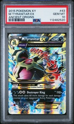 2015 POKEMON ANCIENT ORIGINS M TYRANITAR EX #43 PSA 10 GEM MINT
