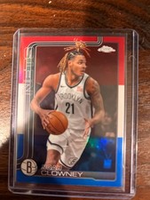 2025-26 Topps Chrome Basketball Noah Clowney Brooklyn Nets #23 Red White Blue