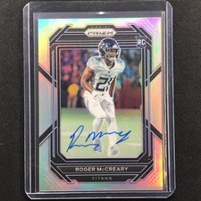 2022 Prizm ROGER MCCREARY Rookie Auto Silver Prizm #382