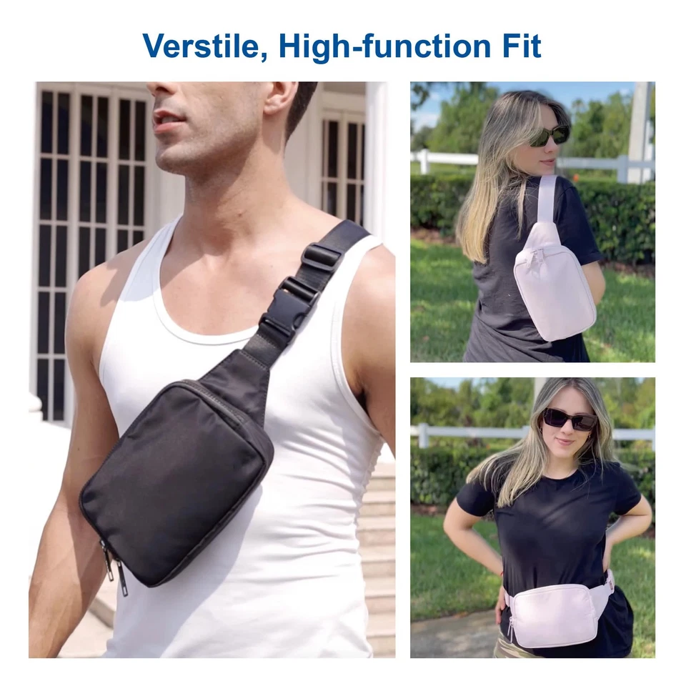 Belt Bag Large 2L, Running Bag Nylon Fanny Pack Purse for Women and Men with Adj - Image 3 of 4