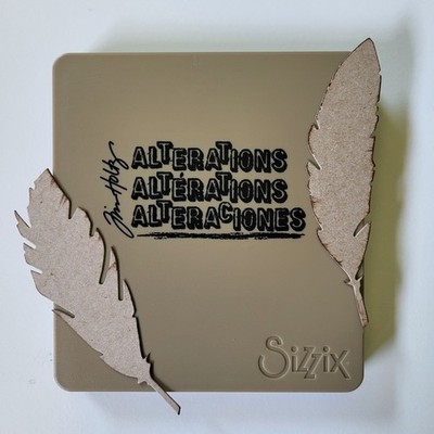 Sizzix Tim Holtz Alterations FEATHER DUO Bigz Die - EUC - Retired - HTF
