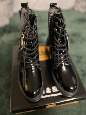 Dockers by Gerli Damen Boots Schwarz Lack   Größe 39 | Neu mit Karton