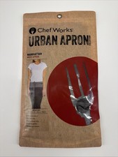 Chef Works AW047BLK Black Manhattan Waist Apron