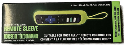 New Roku TV Remote Silicone Sleeve Cover Protector Glow In The Dark
