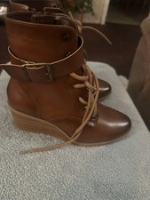 Andrea Mid Brown Buckle Heeled Ankle  Booties...