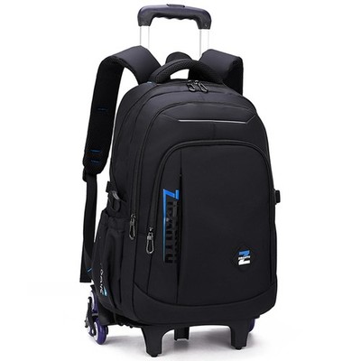 Schulrucksack Trolley für Jungen Herren Rucksack mit 6 Rädern, 30L Leichter W...