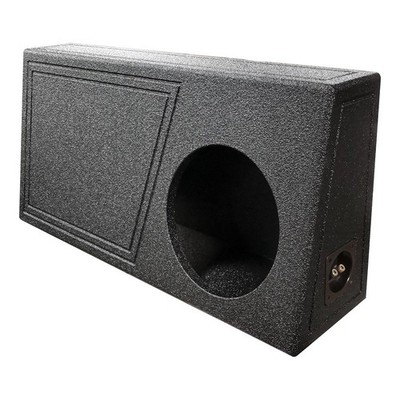 Qpower Single 10'' Truck Ported SPL Empty Woofer Box with Bed Liner Spray
