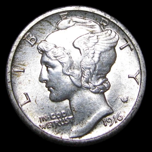 1916-S Mercury Dime Silver ---- Gem BU FB Coin ---- #PP421
