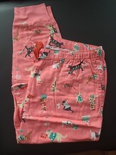 NWT XLG XL RARE Old Navy Christmas Dogs Cats Pink Flannel Joggers Sleep PJ Pants