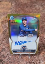 2023 Bowman Chrome Yonatan Henriquez 1st Bowman Auto, Gold /50
