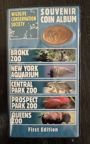 Wildlife Conservation Penny Elongated Collection Book Souvenir Coin Album