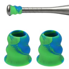Silicone Bat Taper Bat Knob Taper Softball Grip 2Pcs & Green-Blue