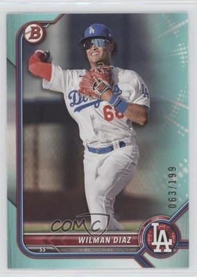 2022 Bowman Draft Aqua 63/199 Wilman Diaz #BD-167 03ox