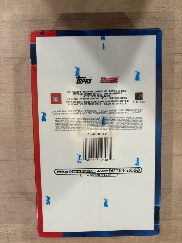 2002 BOWMAN NFL FOOTBALL FACTORY SEALED HOBBY BOX - 24 PACKS - Image 2 of 2