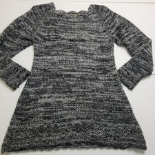 Fashion Forum Debr Ann Womens Small Sweater Dress Marled Grey Alpaca Long Sleeve