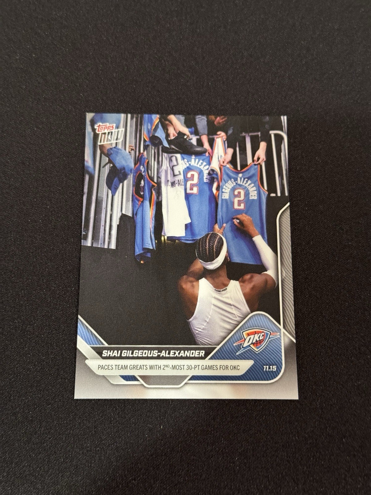 Shai Gilgeous-Alexander 2025-26 NBA Topps NOW Card 56 Image Variation SP
