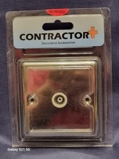 Image of One Electrical CP1509 TV Aerial Coaxial Socket 1 Gang Polished Chrome