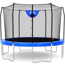 SKYWALKER TRAMPOLINES TRAMPOLINE OUTDOOR 8 FT,12 FT,15 FT JUMP N DUNK - BLUE