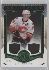 2015 Upper Deck Artifacts Emerald Jersey/Patch 51/75 Jiri Hudler #98 Patch 0c3
