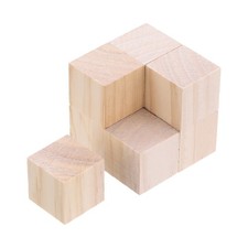 80 pièces cubes en bois brut 1-3/16" pour DIY, blocs carrés non finis