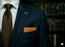 Xuhal Prefolded Pocket Squares for Men Flat Polyester, Goldish Untracked