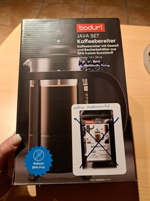 Bodum Java French Press System Kaffeebereiter, Glas, 1,0l Ohne Kaffeepulver
