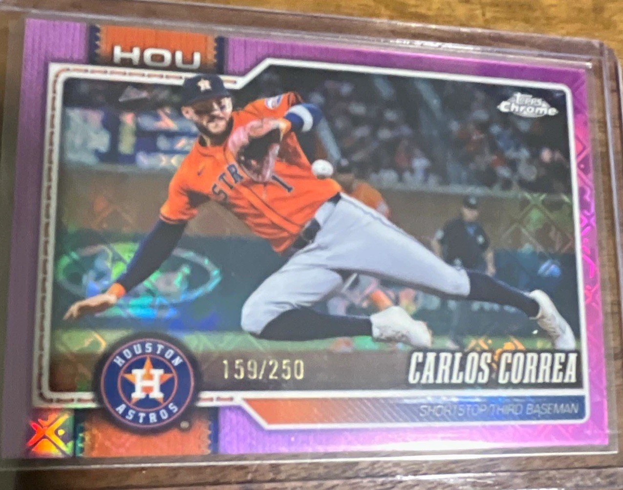 159/250 Topps Chrome Logofractor 2026 Carlos Correa Purple Parallel #47 159/250