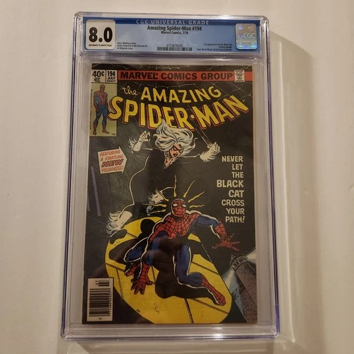 Amazing Spider-Man #194 CGC 8.0 1st App Black Cat!