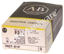 Open Pre-owned Allen Bradley 802T-K1P /H Side Push Roller Limit Switch NEMA 4/13