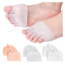 2PCS Bunion Toe Corrector Silicone Orthotics Straightener Separator Forefoot Pad