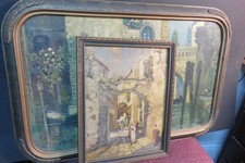 Dwa wydruki Louis Seybold Venice oprawione