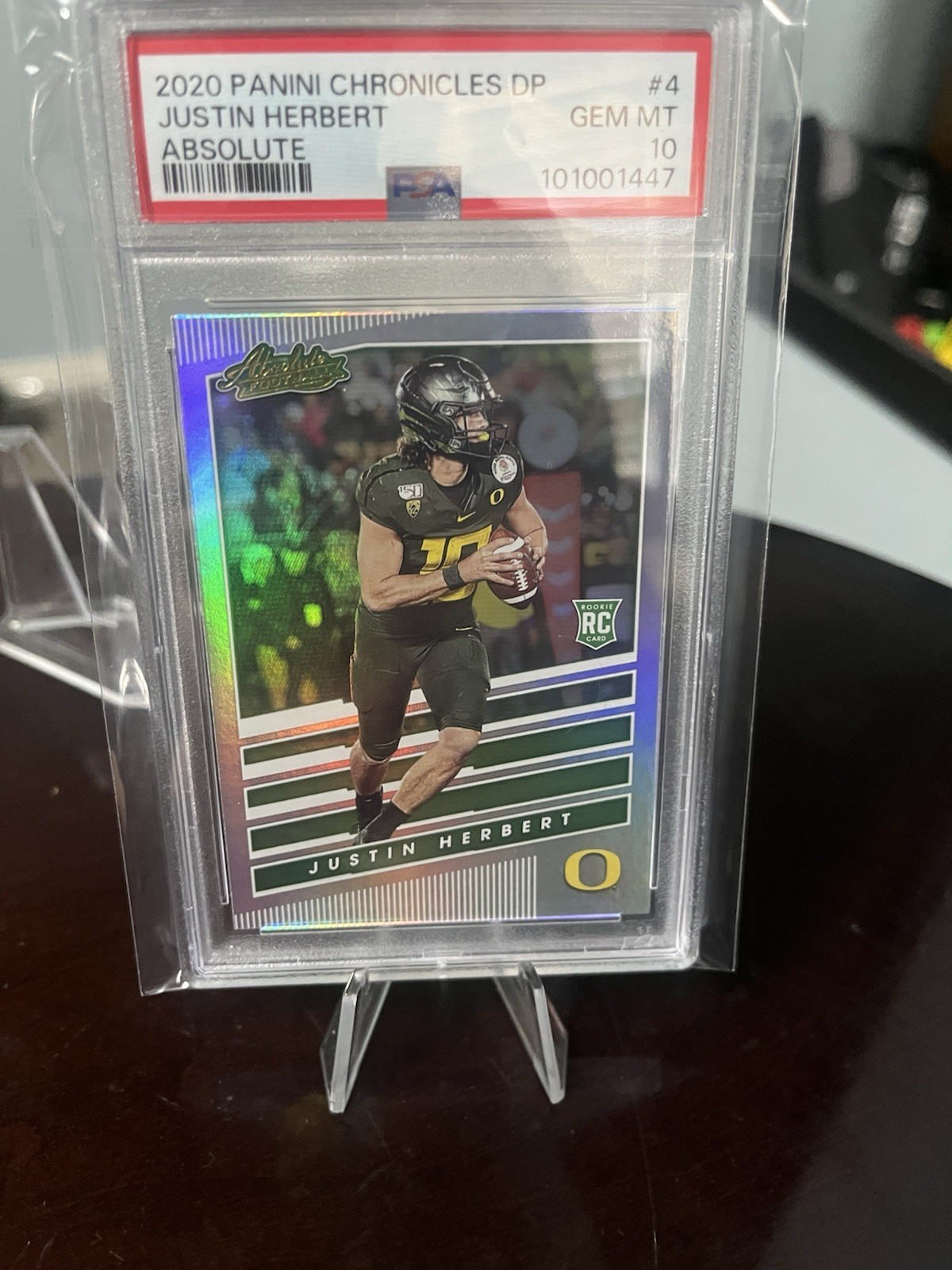 Justin Herbert Panini Chronicles Draft Picks Absolute Rookies Spectrum #4 Base