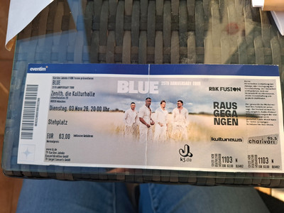 1 Konzertkarte Blue 25th Anniversary Tour, Am 03.11.2026 in der Zenith München