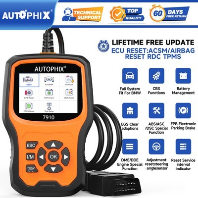 AUTOPHIX 7910 Car All Systems Fault Code Reader Fit For BMW OBD2 Scanner ABS BMS