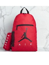 Nike Air Jordan Backpack Jumpman Red with Pencil Case, 9A0503-R78, NWT New