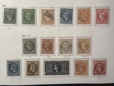Timbres France, Napoléon Empire 1862/1871, obl., cote 600€