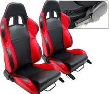 1 Pair Black Red Racing Seats For Ford Mustang Cobra New 1 Pair Black Red Racing Seats For Ford Mustang Cobra New