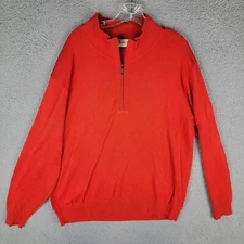 Fairway & Greene Large Golf 1/4 Zip Mock Pima Cotton Stretch Sweatshirt