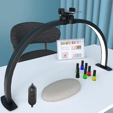 Lampara LED Para Mesa De Manicurista Uñas Gel Profesional Con Soporte Teléfono