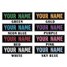 "LOVE IT", CUSTOM EMBROIDERED NAME TAG 3IN X 1IN SIZE