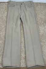 Vintage 90s Levis Dacron Straight Fit Black Tab USA Mens Size 36x31 Beige Pants