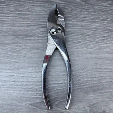 Vtg Slip Joint Pliers 6" Unbranded Generic Diagonal Pattern Handles