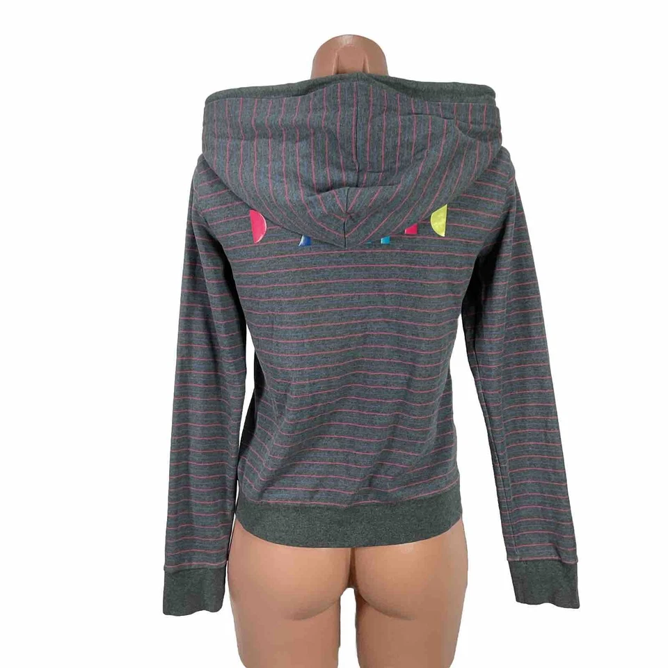 Sudadera con Capucha Le Coq Sportif Cremallera Talla M Mujer Rosa Rayas Sudadera Cremallera Foto 2 de 4