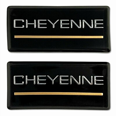 2X Fits 88-98 Cheyenne Side Roof Pillar Emblem Badge Nameplate