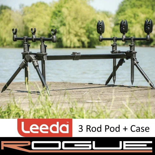 Leeda Rogue Carp Fishing 3 Rod Pod + Carry Case Carp Fishing X7000