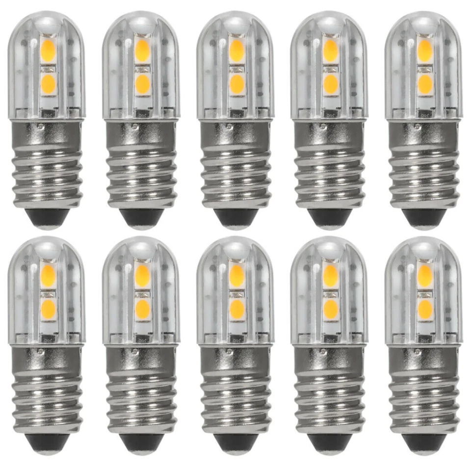 E10 6V AC DC 2W LED Schraubsockel Birne Leuchtmittel Lampe Leuchte Glühbirne - Bild 1 von 4