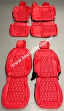 SALSA DIAMOND STITCHED LEATHER SEAT COVERS FOR FORD BRONCO FULL SIZE 4 DOOR