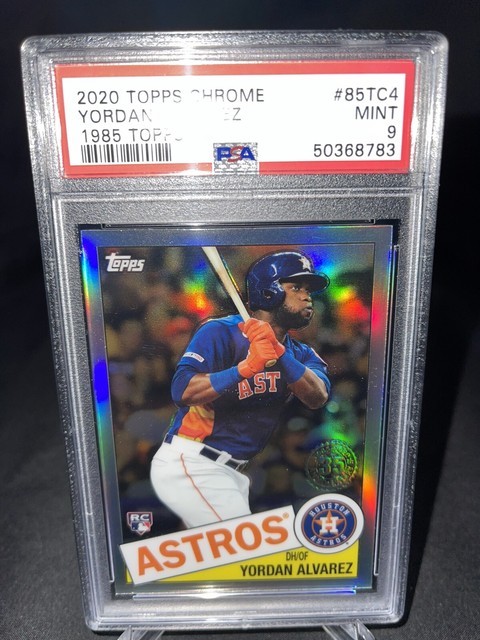 Topps Chrome 2020 MLB Astros Yordan Alvarez 1985 Rookie Card MINT PSA 9