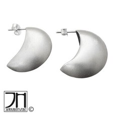 Modernist Silber Ohrringe Ohrstecker Sichel Mond silver earrings moon